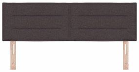 vidaXL Κεφαλάρι με κεφαλάρι Σκούρο Καφέ 160 cm Τεχνητό Δέρμα