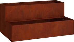 vidaXL Γλάστρα Κήπου Σκ rusty 100 x 60 x 45 εκ