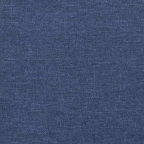 vidaXL Κρεβάτι Boxspring με Στρώμα Μπλε 120x190 εκ. Υφασμάτινο
