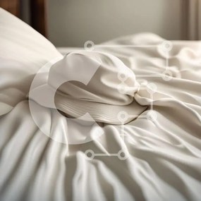 Intra Συλλεκτικό Ξύλινο Παζλ Plywood  4mm - Μινιμαλιστικό λευκό καπέλο σε λευκό σεντόνι Σε Ξύλινο Κουτί - Διαστάσεις Puzzle: 10x10 cm – 25 κομμάτια