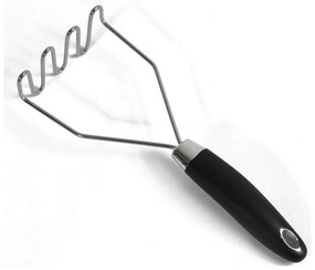 Πρέσα Πατάτας Με Λαβή Σιλικόνης 01-2947 26cm Black-Silver Estia Stainless Steel