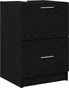 vidaXL Ντουλάπι Μπάνιου Μαύρη Οξυά 40 x 37 x 59 cm Επεξεργασμένο ξύλο