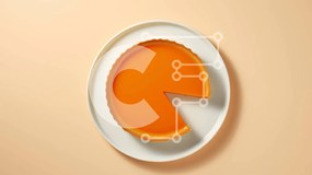 Σετ των 2 Intra Συλλεκτικό Ξύλινο Παζλ Plywood  4mm - Πορτοκαλόπιτα σε λευκό πιάτο Σε Ξύλινο Κουτί - Διαστάσεις: 10x10 cm – 25 κομμάτια