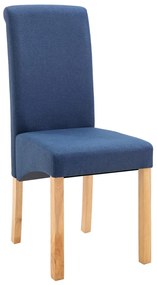 vidaXL Καρέκλες Τραπεζαρίας 4 τεμ. Μπλε Υφασμάτινες