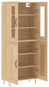 vidaXL Ντουλάπι Sonoma δρυς 69,5 x 34 x 180 εκ. από Επεξεργασμένο Ξύλο