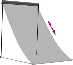 vidaXL Τέντα Συρόμενη Ανθρακί 100 x 150 εκ. από Ύφασμα και Ατσάλι