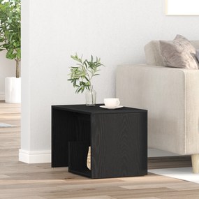 vidaXL Τραπέζι Σαλονιού Μαύρο Δρύς 59x36x38 εκ. Επεξεργασμένο ξύλο