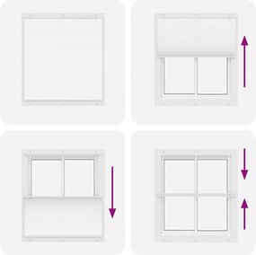 vidaXL Πλισέ περσίδα Λευκό 115x100 cm Πλάτος υφάσματος 114,4 cm