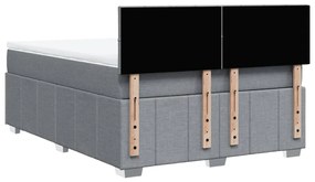 ΚΡΕΒΑΤΙ BOXSPRING ΜΕ ΣΤΡΩΜΑ ΑΝΟΙΧΤΟ ΓΚΡΙ 140X190 ΕΚ. ΥΦΑΣΜΑΤΙΝΟ 3289363