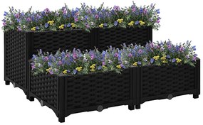 vidaXL Ζαρντινιέρα 80 x 80 x 38 εκ. από Πολυπροπυλένιο