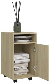 vidaXL Βοηθητ. Ντουλάπι με Τροχούς Sonoma Δρύς 33x38x60 εκ Επεξ. Ξύλο