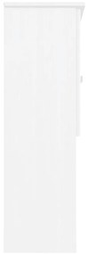 vidaXL Πάνω Ντουλάπι-Βιτρίνα ALTA Λευκό 77x30x92 εκ. Μασίφ Ξύλο Πεύκου