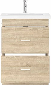 vidaXL Σετ Επίπλων Μπάνιου Sonoma Δρυς 61 x 40 x 84,5 εκ