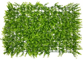 GloboStar® 78416 Artificial - Συνθετικό Τεχνητό Διακοσμητικό Πάνελ Φυλλωσιάς - Κάθετος Κήπος Καυκάσιο Πυξάρι Πράσινο Μ60 x Υ40 x Π4cm
