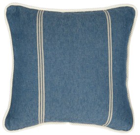 Μαξιλάρι Διακοσμητικό (Με Γέμιση) Katalin Stripe Lc40118 50X50Cm White-Blue Mindthegap 50Χ50 Feather