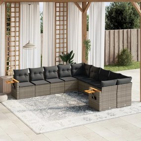 vidaXL Patio Sofa Set 10-θέσια Grey