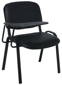SIGMA Καρέκλα Θρανίο, Μέταλλο Βαφή Μαύρο, PVC Μαύρο 65x70x77cm / Σωλ.35x16/1mm ΕΟ550,17WS