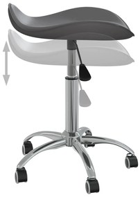 vidaXL Σκαμπό Αισθητικής Γκρι από Συνθετικό Δέρμα