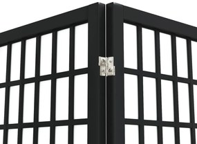 vidaXL Παραβάν Ιαπωνικού Στιλ με 3 Πάνελ Πτυσσόμενο Μαύρο 120x170 εκ.