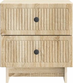 vidaXL Κομοδίνο 2 τμχ. Sonoma Δρυς 43 x 34,5 x 47,5 εκ