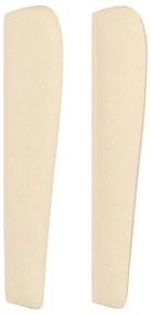 vidaXL Κεφαλάρι με Πτερύγια Κρεμ 83x23x118/128 εκ. Υφασμάτινο