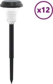 vidaXL Ηλιακά Φωτιστικά Διαδρόμου Εξ Χώρου Στήριγμα 12 τεμ. Λευκό