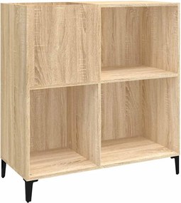 vidaXL Δισκοθήκη Sonoma Δρυς 84,5 x 38 x 89 εκ. από Επεξεργασμένο Ξύλο
