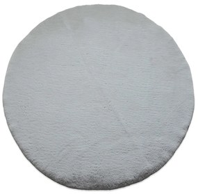 Στρογγυλό Χαλί Γούνινο (Φ160) New Plan Puffy FC6 Light Grey