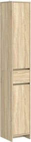 vidaXL Ντουλάπι Μπάνιου Sonoma Δρυς 30 x 33 x 190 εκ.