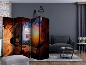 Διαχωριστικό με 5 τμήματα - Cave: Seljalandsfoss Waterfall II [Room Dividers]