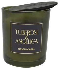 Αρωματικό Κερί Σε Δοχείο Tuberose & Angelica 833191 7x7x7,8cm Dark Green Ankor Glass