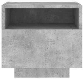 vidaXL Κομοδίνο με Φώτα LED Γκρι Σκυροδέματος 40 x 39 x 37 εκ.