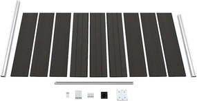 vidaXL Πάνελ Περίφραξης Μαύρο 95 x 186 εκ. από WPC