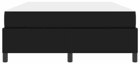 vidaXL Σκελετός κρεβατιού με στρώμα Μαύρο 140 x 190 cm Τεχνητό δέρμα