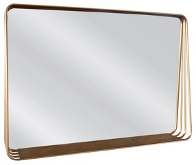 Καθρέπτης Τοίχου ArteLibre ELMO Χρυσό Μέταλλο/Γυαλί 80x13x55cm