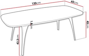 Τραπεζάκι σαλονιού Fabiola-Leuko Marmaro