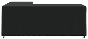 vidaXL Κάλυμμα Γωνιακού Καναπέ Μαύρο 254x254x80 εκ. Ύφασμα Oxford 420D