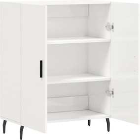 vidaXL Ντουλάπι Γυαλιστερό Λευκό 69,5x34x90 εκ. Επεξεργασμένο Ξύλο
