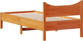 vidaXL Σκελετός Κρεβ. Χωρίς Στρώμα Καφέ Κεριού 75x190 εκ Μασίφ Πεύκο