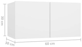 vidaXL Έπιπλα Τηλεόρασης Σετ 10 Τεμαχίων Λευκό από Επεξ. Ξύλο
