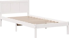 vidaXL Σκελετός Κρεβατιού Λευκό 100 x 200 cm Μασίφ ξύλο πεύκου