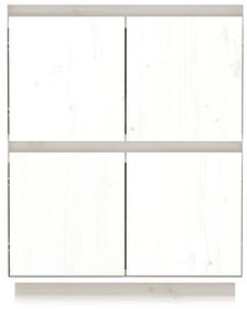 vidaXL Συρταριέρα Λευκή 60 x 34 x 75 εκ. από Μασίφ Ξύλο Πεύκου