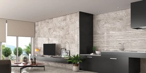 Karag Louvre Gris Decor Wave 25x70 - Πλακάκι μπάνιου