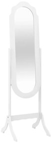 vidaXL Καθρέπτης Επιδαπέδιος Λευκός 45,5x47,5x160 εκ. Επεξ. Ξύλο