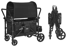 VEVOR Wagon Stroller for 4 Kids Push Pull Collapsible Stroller 330LBS Loading