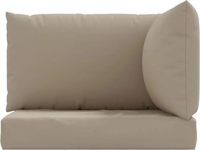 vidaXL Μαξιλάρια παλετών 3 τεμ. Taupe από ύφασμα Oxford