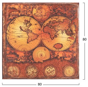 ΠΙΝΑΚΑΣ ΚΑΜΒΑΣ EARTH  80X80X2.5 εκ.