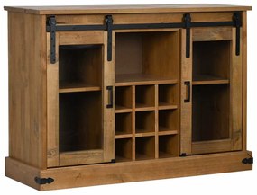 vidaXL Sideboard HALDEN 2 συρόμενες πόρτες 112x40x80 cm μασίφ ξύλο