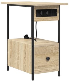 vidaXL Κομοδίνο Sonoma Δρυς 60 x 30 x 61 εκ Επεξεργασμένο ξύλο