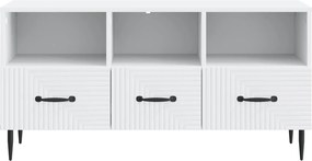 vidaXL Ντουλάπι TV Λευκό 102 x 34,5 x 50 εκ. Επεξεργασμένο Ξύλο